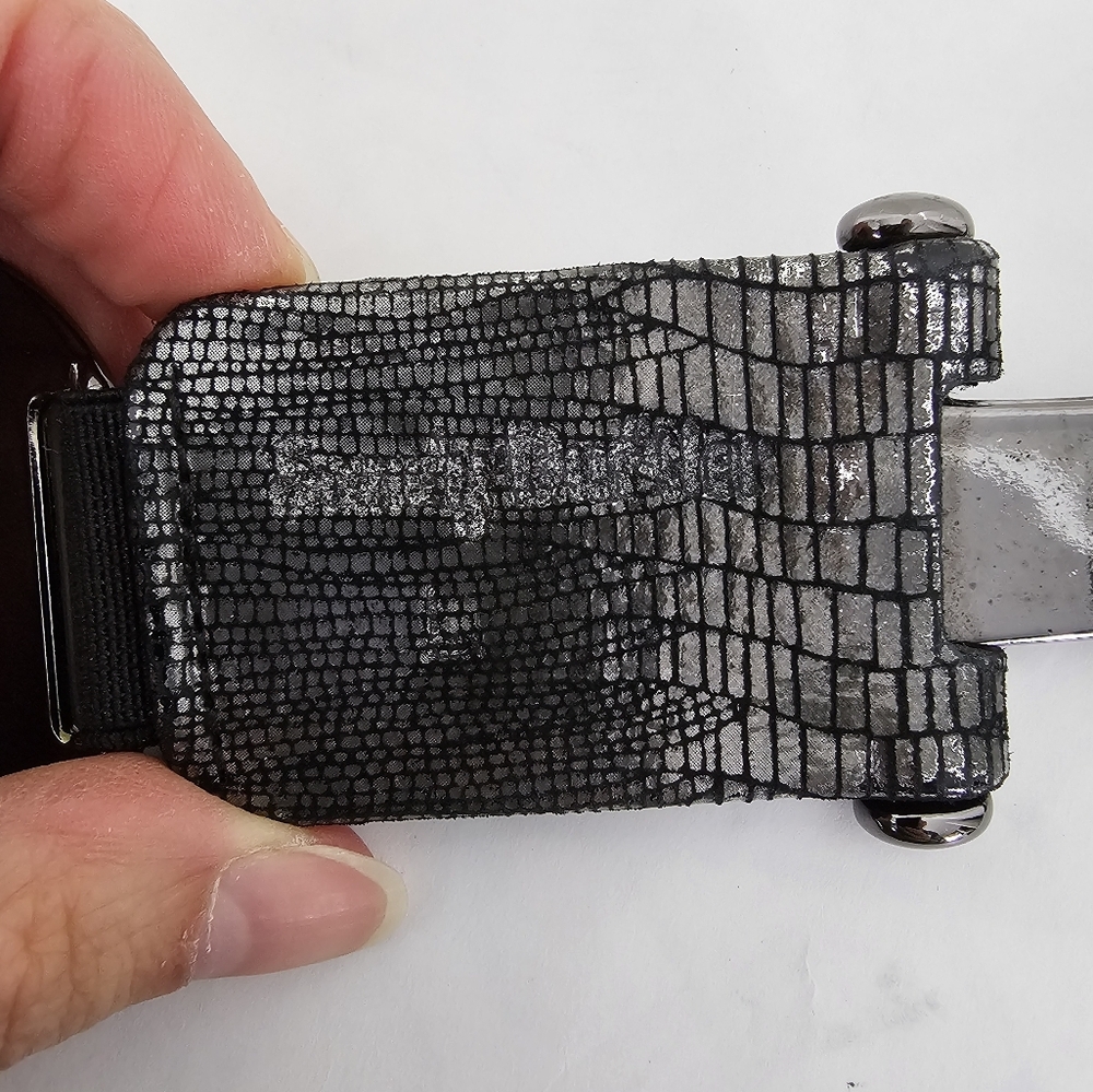 Sandy Duftler Metal And Leather Ring Belt Large - Picture 9 of 9